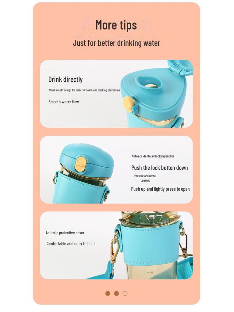 Большая емкость PPSU обучающая кружка для детей от 6 месяцев и старше - летняя бутылка для питьевой воды