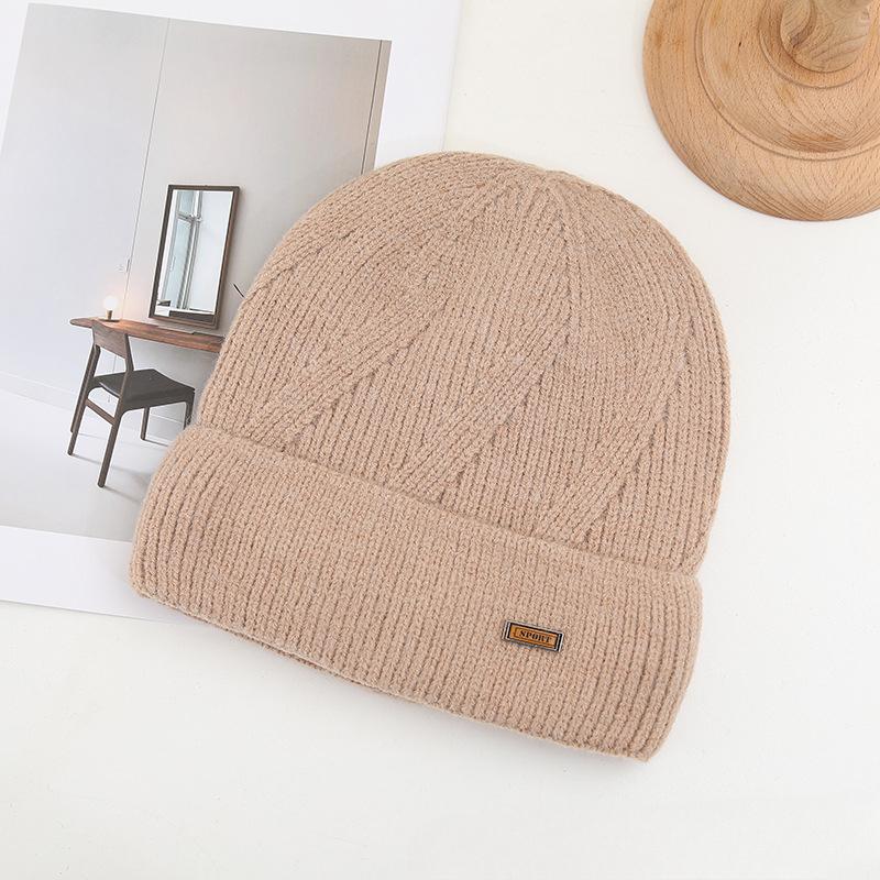 Новая корейская вязаная шапка для мужчин на осень и зиму, универсальная, теплая, с защитой ушей, утолщенная шерстяная шапка с бархатной подкладкой