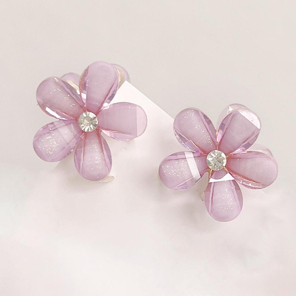 2 шт., маленькие коготки для волос из сплава с кристаллами и цветами для женщин, девушек, заколки для макияжа, аксессуары для волос, головной убор в виде краба