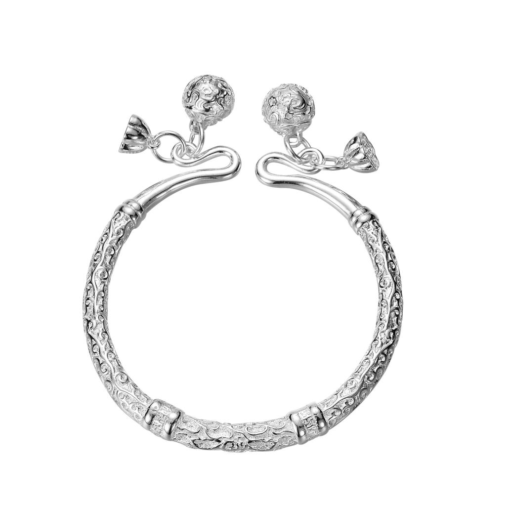 Step By Step Ring Bracelet New Double Palace Bell Bracelet Step By Step Think White Copper Plated Silver Bracelet Jewelry Birthday Gift