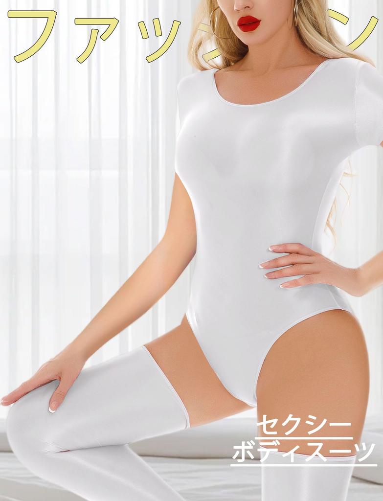 Купальник Один Высокий Короткий Спортивный M [Maeau] Женский Боди, Блестящий, Леотард, Стильный, Гладкий, Нижнее белье, Эластичный, Цельный, Сексуальный, Нога, Рукав, Комбинезон,