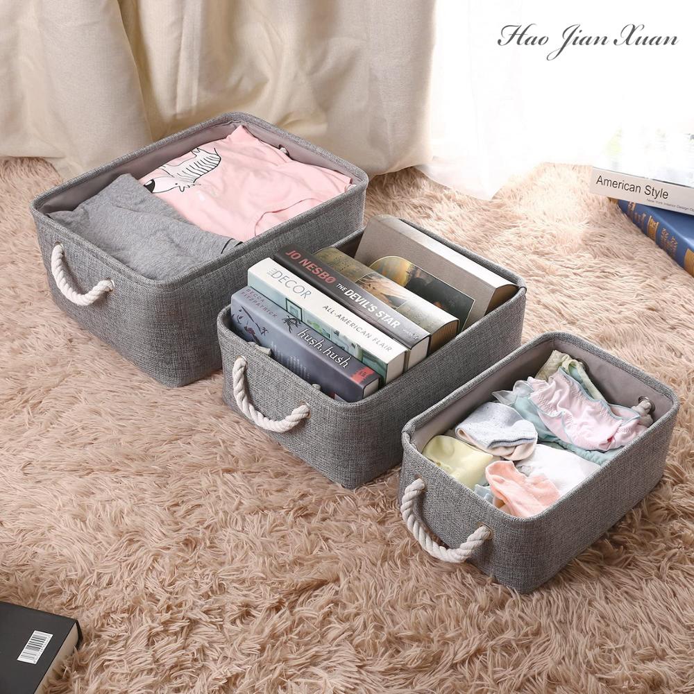 Cube Folding Storage Basket Foldable Linen Pet Toys Storage Box Organize Office Bedroom Closet Toys Laundry Basket