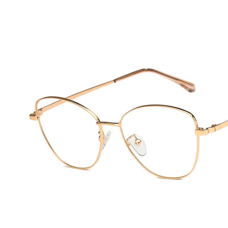 Fashion Cat Eyes Metal Frame Clear Glasses Myopia Nerd Spectacles -0.5 -1.0 -2.0 -3.0 -4.0 To -6.0