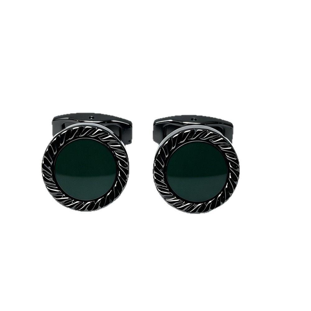 1/2 pair High-End Crystal French Shirt Cuff Buttons Classic Plated Cuff Links Banquet