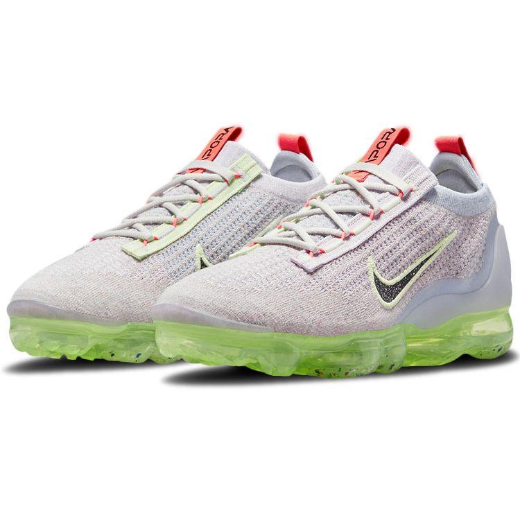 Nike Air VaporMax 2021 Flyknit Light Bone Lime Ice женские кроссовки White Ghost Black DC4112-003