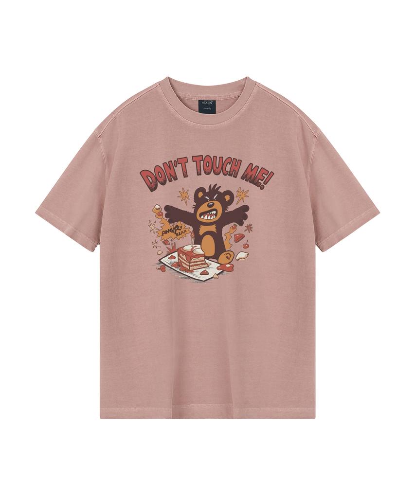 WILDROCK Hollysheesh Angry Bear Pigment Oversized Short Sleeve T-Shirt_6 Col (A Type)