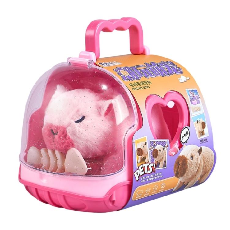 Sounding Animal Electric Pet Plush Capybara Toy with Simulation Movement Raise a Pet Toy for Kids and Toddler Fun Gift