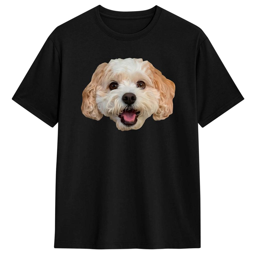 Boxer Head Cotton T Shirt For Men Summer  Y2K Retro TShirts Crew Neck Hip Hop Tees Big Size Print Tops