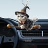 Car Acrylic Pendant with Lanyard Easy To Hang Super Cute Animal Cat Car