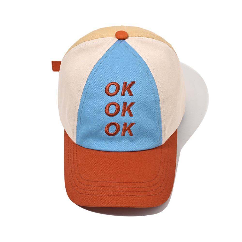 Breathable Baseball Cap Colorful Embroidered Letters Sunscreen Cap Camping Hat  Spring Summer
