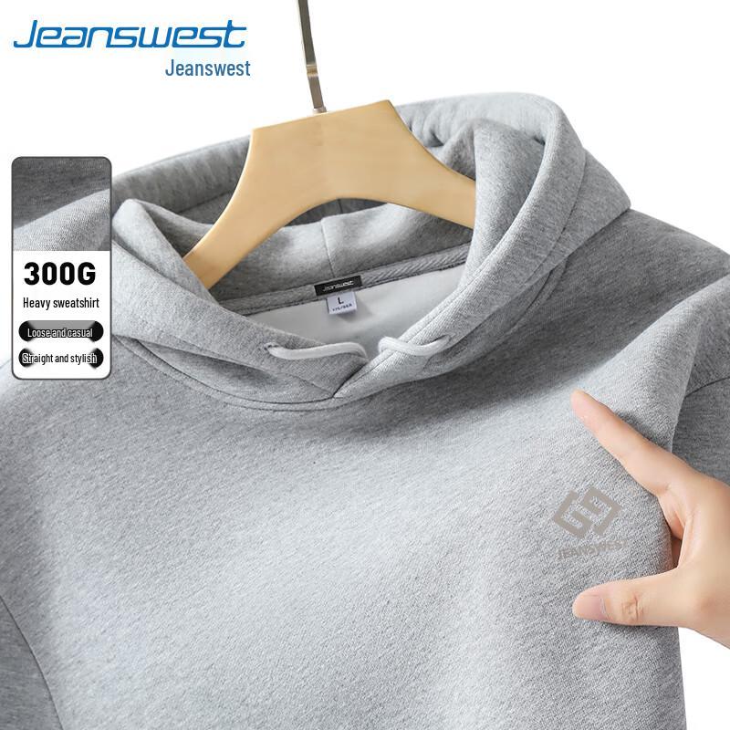 Jeanswest Men's 2025 American Letter Loose Hooded Sweatshirt