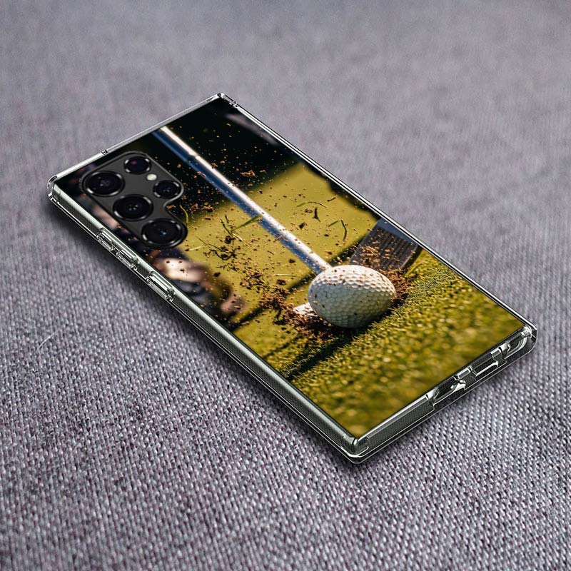 Golf Clubs and Splashing Balls Phone Case For Samsung Galaxy S24 S23 S21 S20 FE S22 S26 Ultra S25 Edge S10 Plus Cover Clear TPU