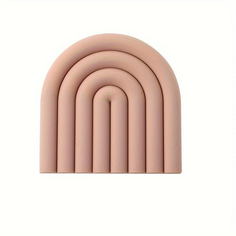 1pc Geometric Silicone Heat Insulation Mat, Non-slip High Temperature Resistant Pad