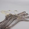 High-end Smoky Gray Transparent Non-Slip Hanger with Gold Flat Hook and Trouser Clip for Women's and Men's Clothing
