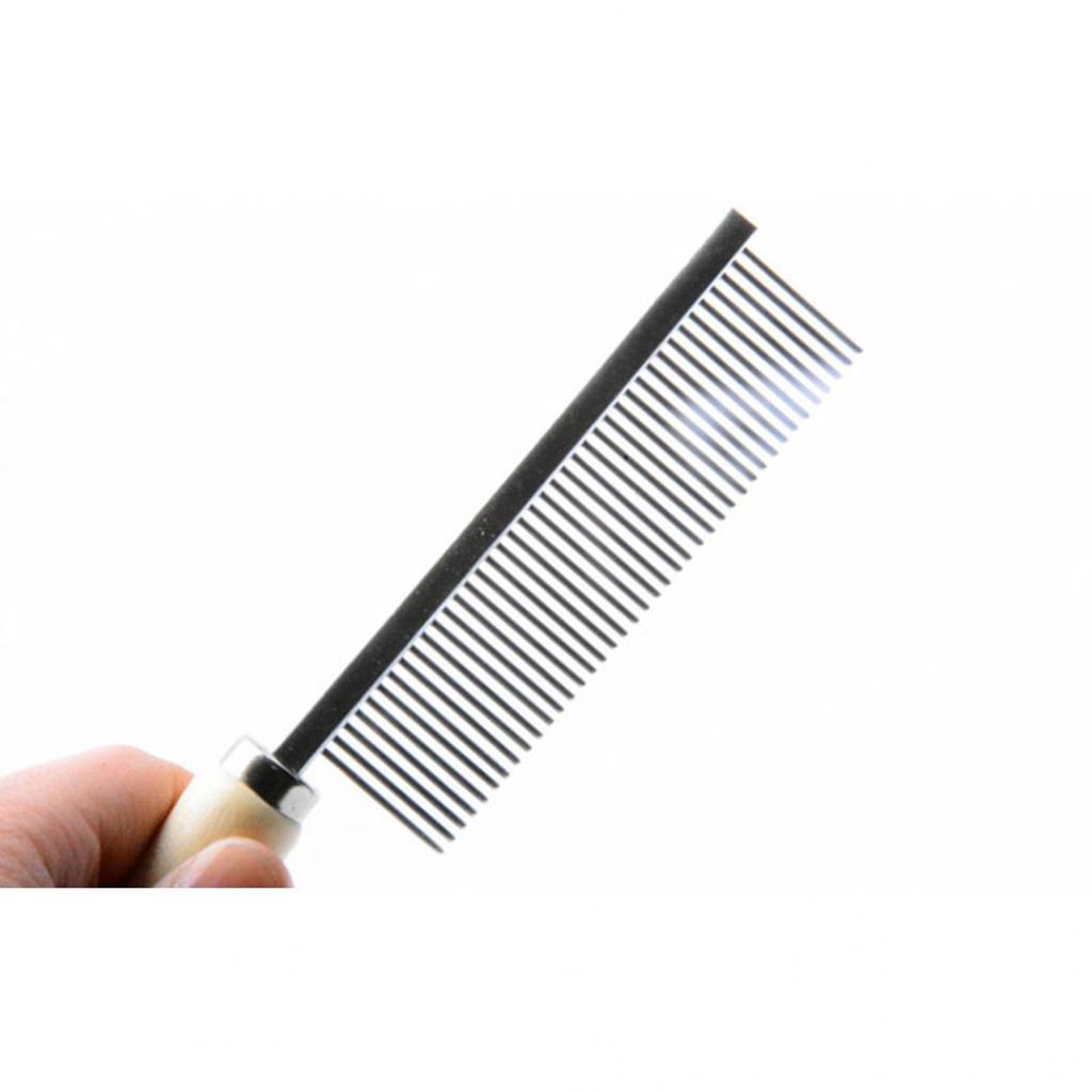 Расческа для домашних животных, собак и кошек, булавка из нержавеющей стали, деревянная ручка, щетка для ухода за меховыми волосами