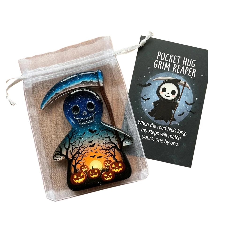 Pocket Hug Ghost, Emotional Support Ghost, Halloween Pocket Hugs,Cute Halloween Ghosts Pockets Hugs with Encouragement Card