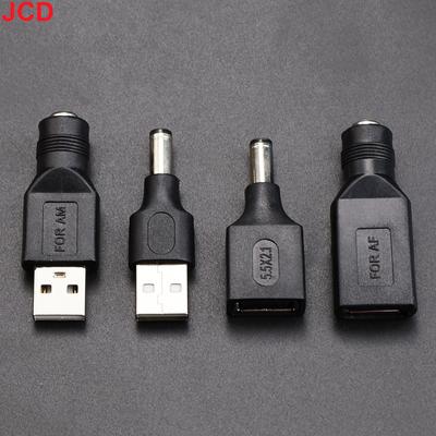 JCD 5 шт. 5.5*2.1 мм гнездо-розетка на USB 2.0 Type A штекер DC-разъем 5V адаптер питания для ноутбука