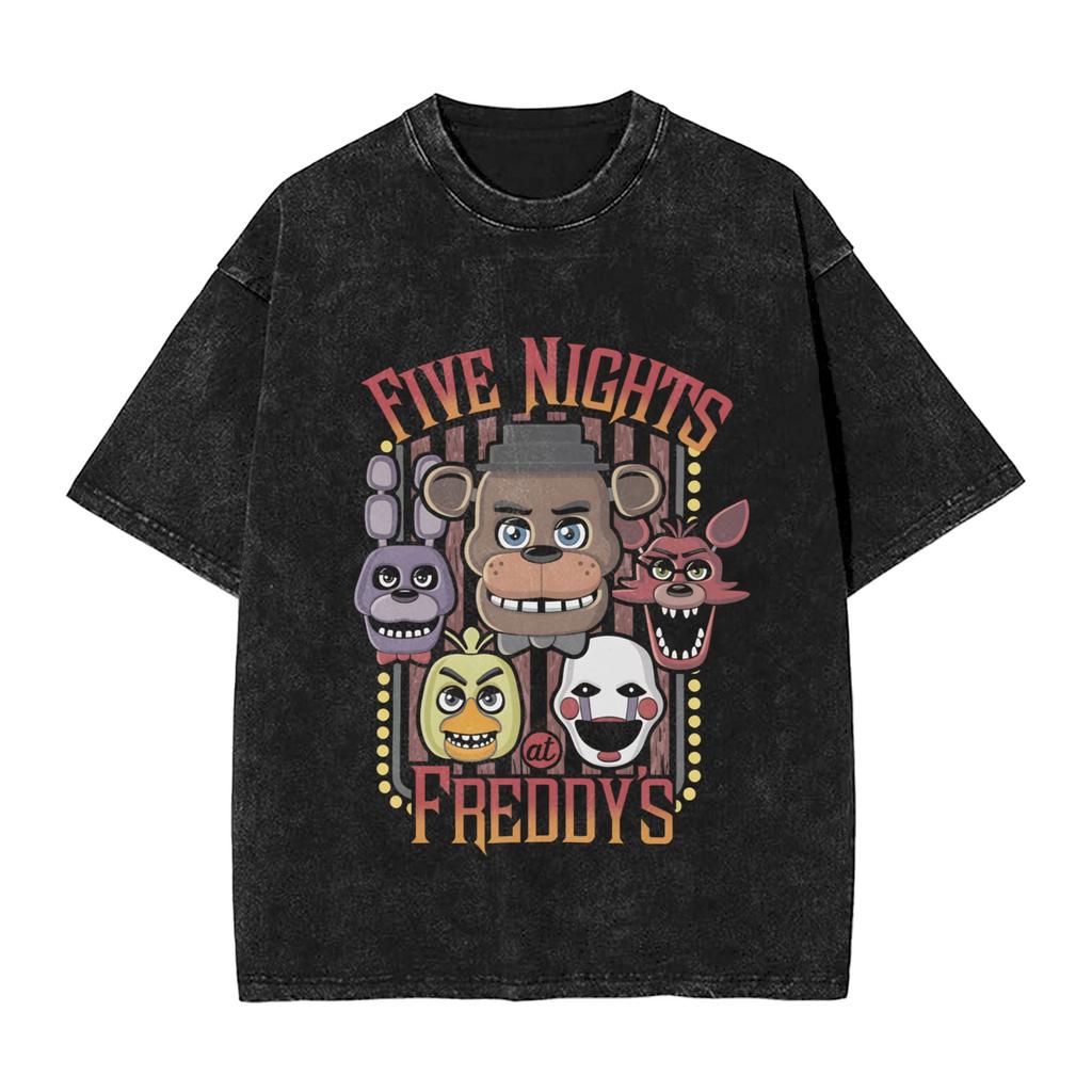 FNAF At Freddys TShirt Beach Awesome T Shirts Cotton Trendy Cool Tee Shirt For Male ShortSleeved Loose Tops