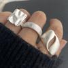 Кольца из стерлингового серебра 925 пробы для женщин, парные, минималистичные, ручной работы, простые, с цветком, бантом, сердцем, тонкие ювелирные изделия, подарок, защита от аллергии