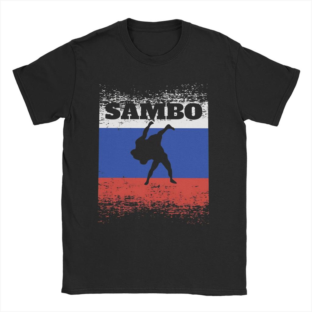 Streetwear T Shirt Summer Sambo Dagestan Wrestling Russian Flag TShirts Cotton Tshirt Men Funny Pattern Short Sleeve Top Tees