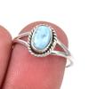 Natural Republic Larimar Gemstone Handmade 925 Sterling Silver Ring Size 7 C1L50