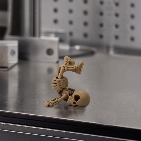3D Printed Inverted Skeleton Figurine, Halloween Upside-Down Skeleton Statue, Spooky Skeleton Decoration for Home, Office, Holiday Party