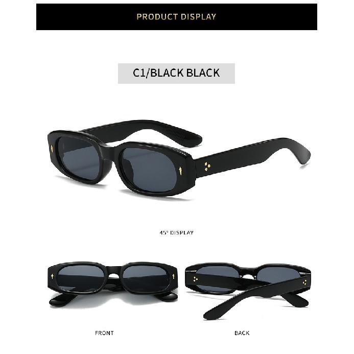 Rice stud small frame sunglasses for women, sun protection, and street style