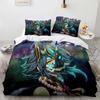 3D Печать Genshin Impact Аниме Игра Постельное Белье Комплект Двуспальный Полуторный Кинг Пододеяльник Одеяло Наволочка Мальчики Девочки Взрослые Спальня
