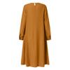 Muslim Loose Casual Long Sleeve Button Embellished Women's Long Sleeve Shirt Dresses