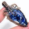 Natural Sodalite Gemstone Handmade Copper Wire Wrap Gift Pendant 2.84" E9K79