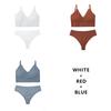 CINOON 3Pcs/Lot Women Bra Set Sexy Seamless Thong Low Waist Panties Wire Free Bra Bralette Lingerie Brassiere Female Underwear Set