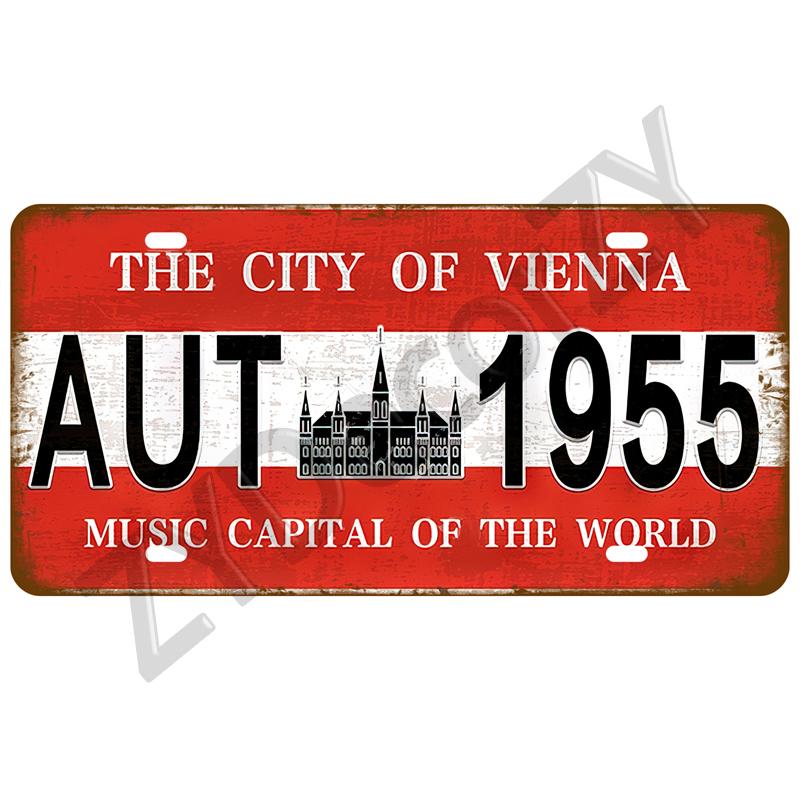 Plaque Israel Spain France Home Metal Sign Germany Craft Bar Decor Tin Sign USA Country Flag Tinplate Plate For Wall Restaurant