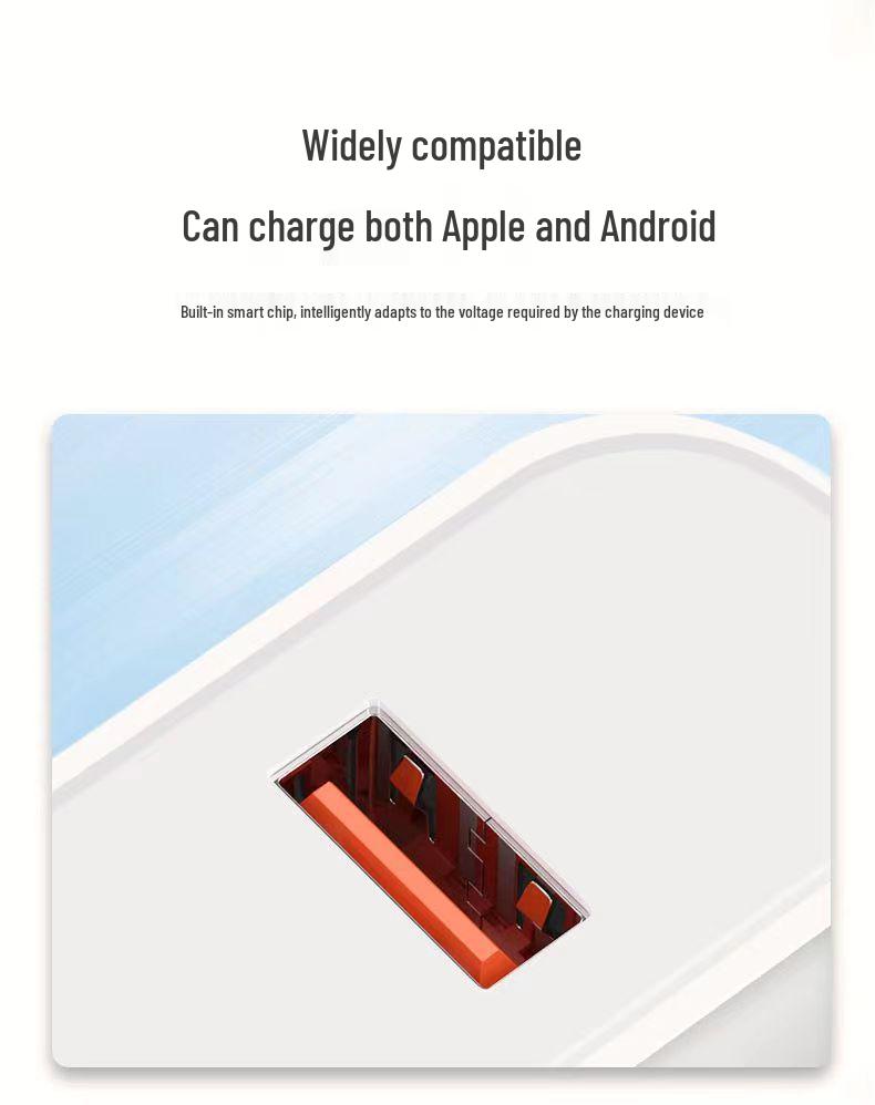 Супербыстрое зарядное устройство USB 66 Вт, совместимое с устройствами Android, Apple и Huawei