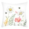 Fashionable Spring Flower Spring Elements Pillow Cover Linen Flower Cushion Pillow Cover