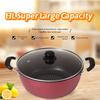 NonStick Cooking Pot with Glass Lid Diamond Cookware Thickened Soup Pot Induction Cooker Gas
