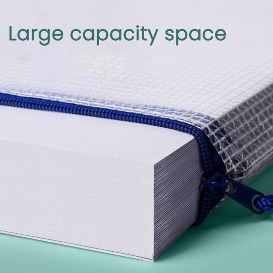 5 Pcs Mesh Zipper Bag A4 Letter Size Document Pouch Clear Plastic