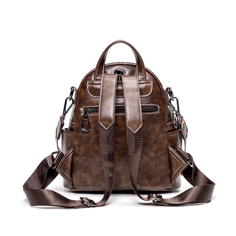 Women Bag Fashion Anti-theft Backpack Wild Retro Leather Multi-purpose Backpack Leisure Travel Bag