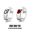 RUI RUI YU 2PCS Men Women Ring Simple Couple Combination Pair Ring Sliver Love Heart Ring