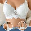 Большой размер Чистое желание Вышитое кружевное бра Поднимающее Утягивающее U-образная спинка С эффектом пуш-ап
