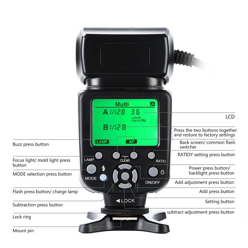 Концепт Спидлайт Вспышка для камеры с поддержкой TTL Макро кольцевая вспышка для Nikon K&F KF-150N