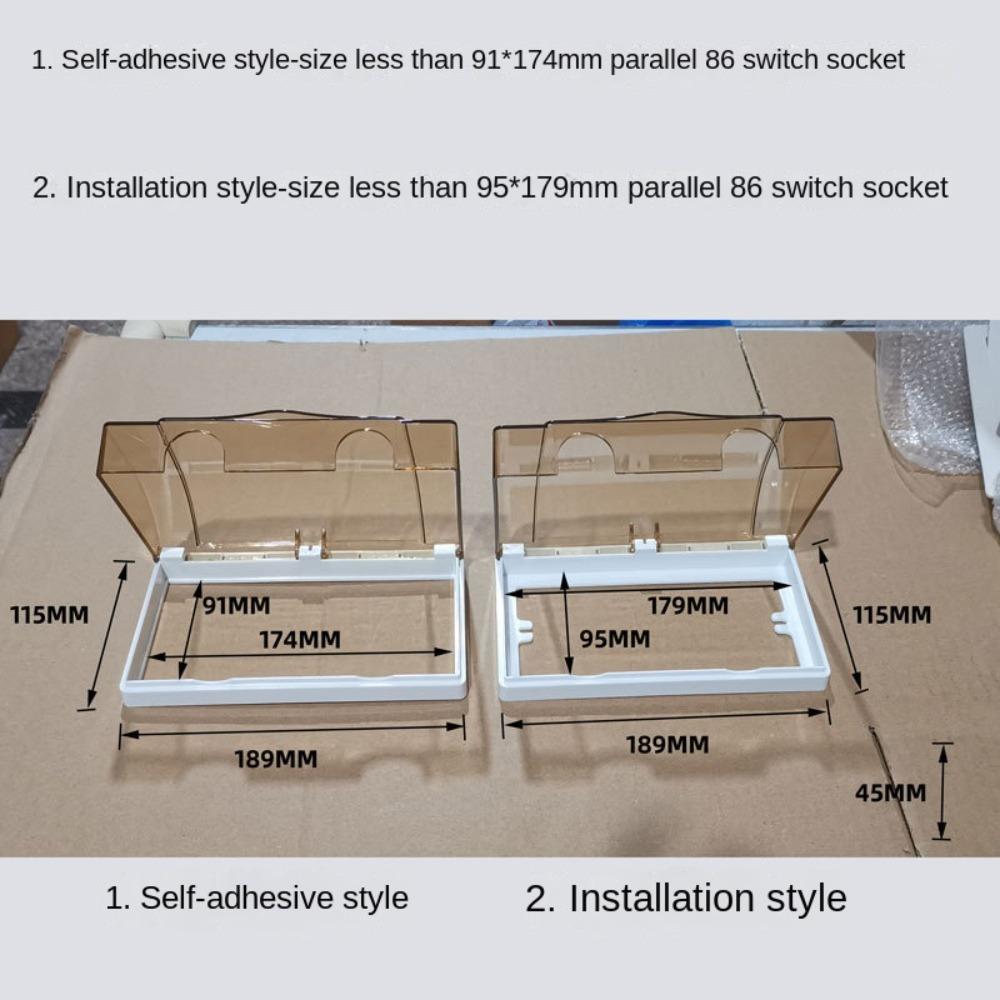 Прозрачная защитная коробка для выключателя Пластиковая брызгозащитная коробка для розетки Новый протектор для розетки Принадлежности для ванной комнаты