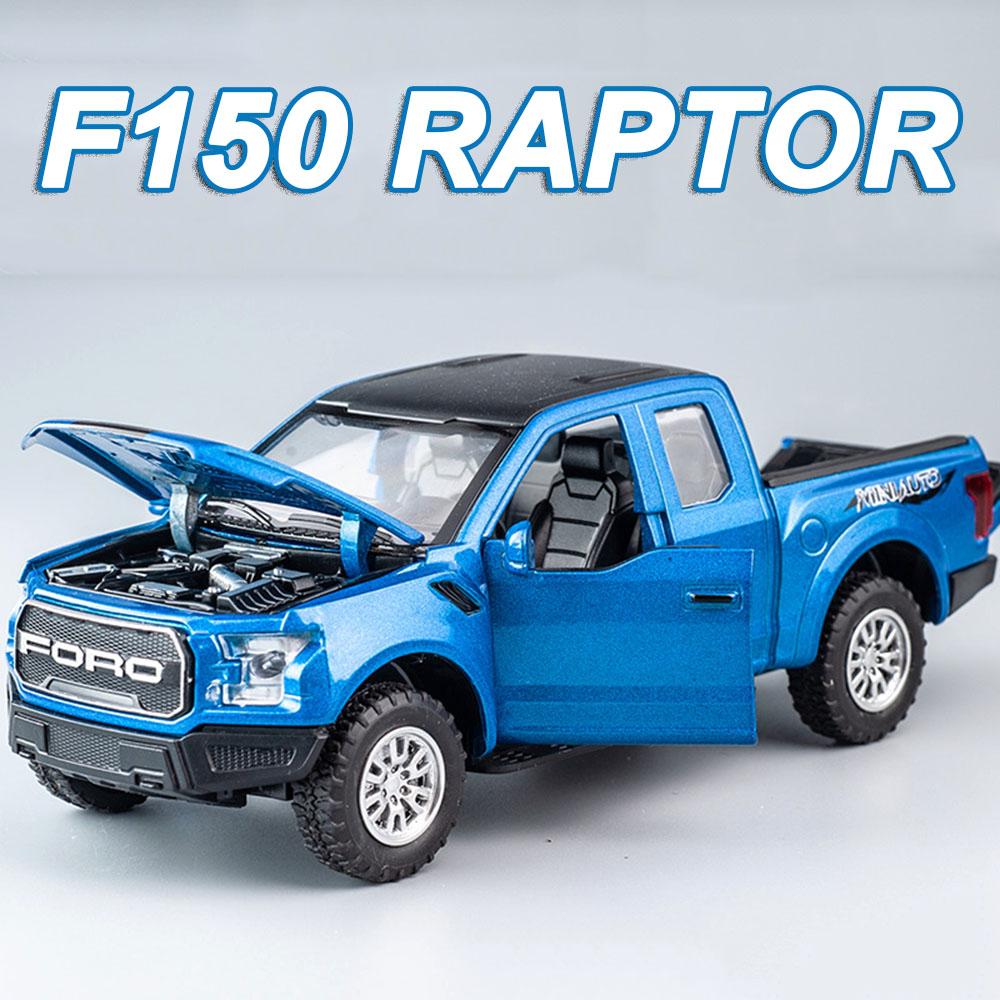 1:32 пикапа F150 Модель Мамонт Игрушки Металлические Литые Под Давлением Внедорожники Звук Свет Двери Открываются Оттянуть Назад Для Мальчиков Образовательные Игрушки