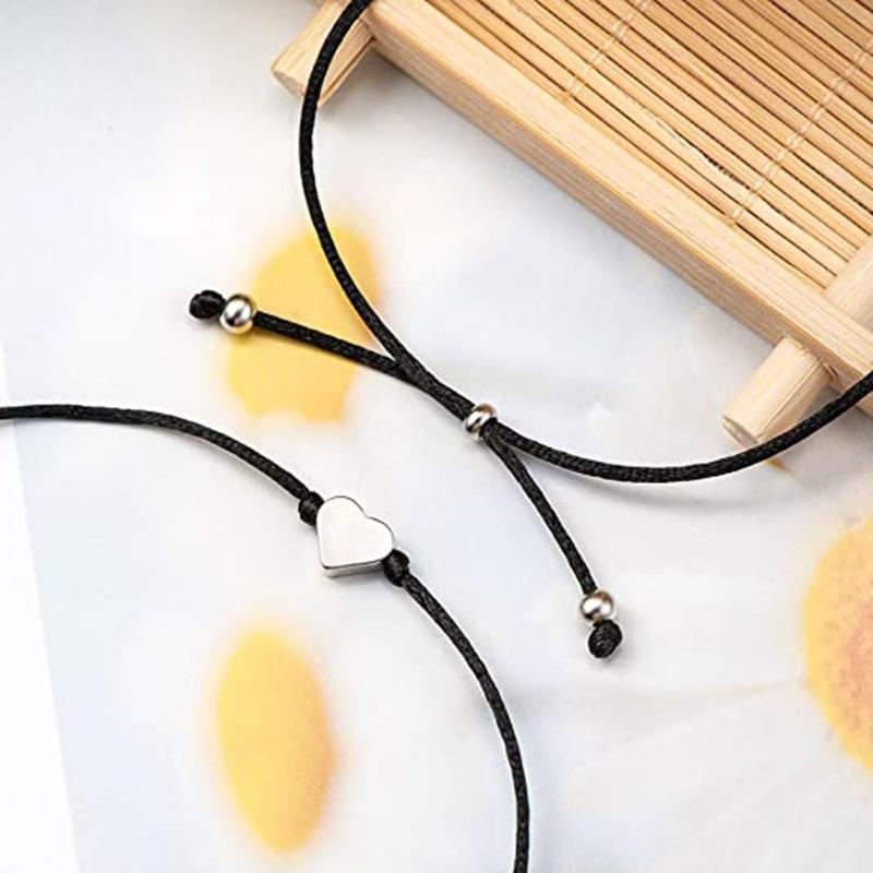 Парный браслет для лучших друзей для 2/3, браслеты для отношений с подвеской-шармом в виде сердца для креативных украшений для лучших друзей, пары