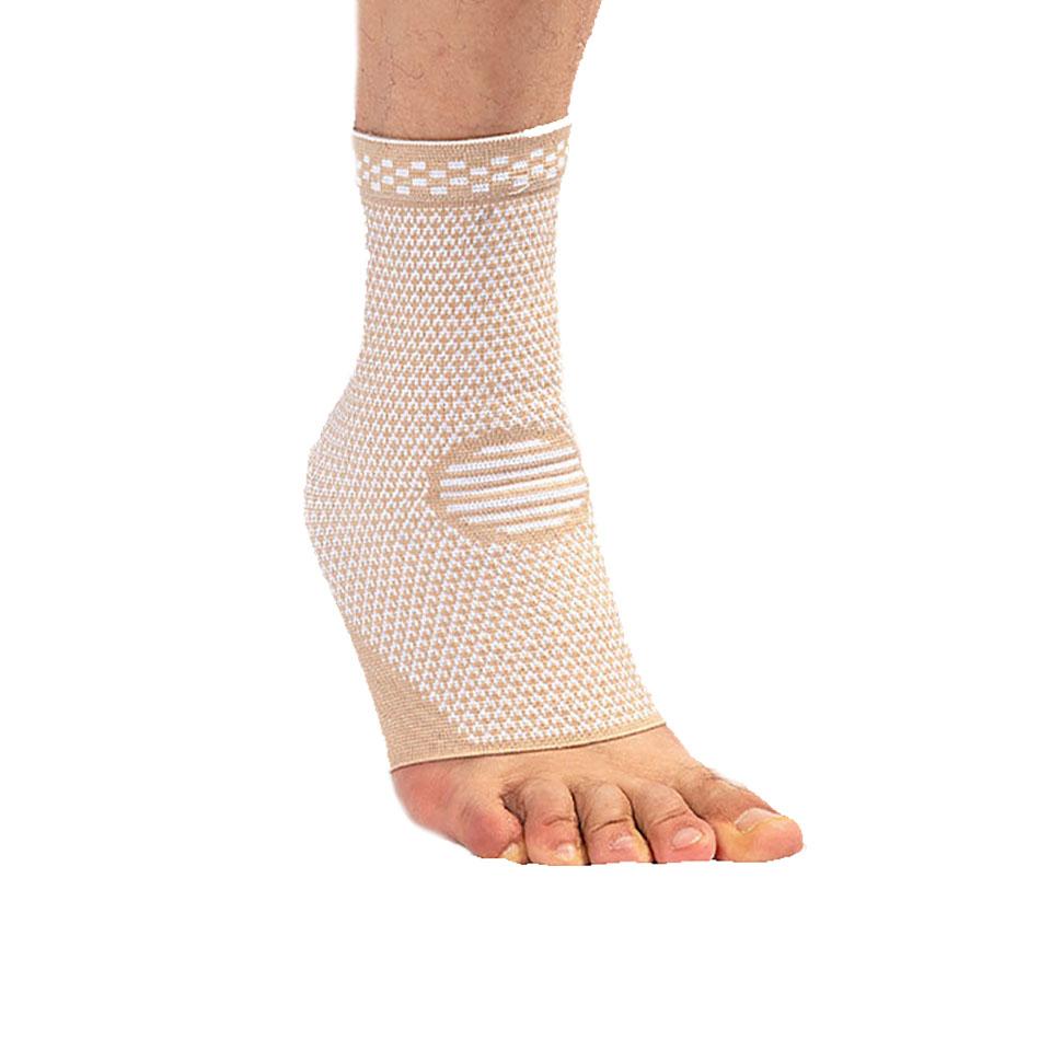 1Pc Nylon Ankle Protector Elastic Breathable Sweatwicking Knitted Support for Basketball Running Jump Rope Sports