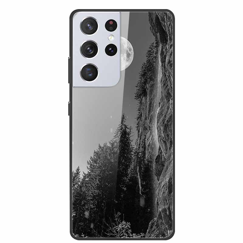 For Samsung Galaxy S25 Ultra Tempered Glass Case Back Cover Hard Phone Cases for SamsungS25 ULTRA Fundas Fashion Protector Coque