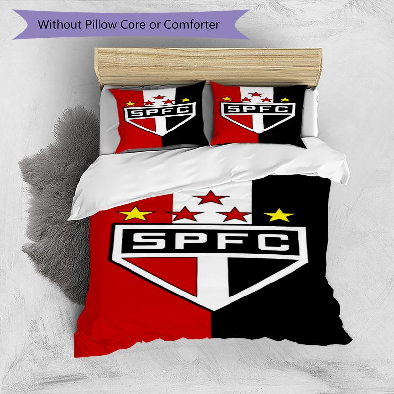 Paulo Fc Emblem Printed Pattern Duvet Cover Set – includes 1 duvet cover and 2 matching pillowcases Bedroom decor Christmas gifts
