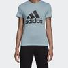 Adidas Футболка с коротким рукавом и логотипом в классическом стиле, женская, синяя, DY7734
