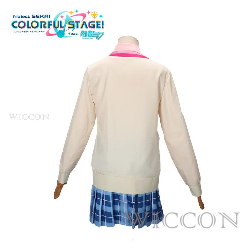 Игра Аниме Project Sekai Colorful Stage Акияма Мизуки Косплей Костюм Девушки Повседневный Костюм Розовый Парик Повседневный Набор Карнавал Хэллоуин