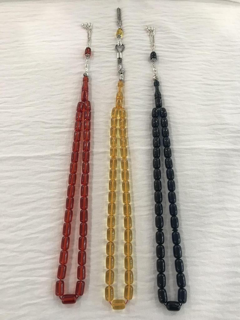 Желтый Красный Синий 3 Шт. Огненный Янтарный Стерлингового Серебра 925 Розарий Розарий Подарок Ювелирные Изделия Аксессуар Розарий 3 Вида