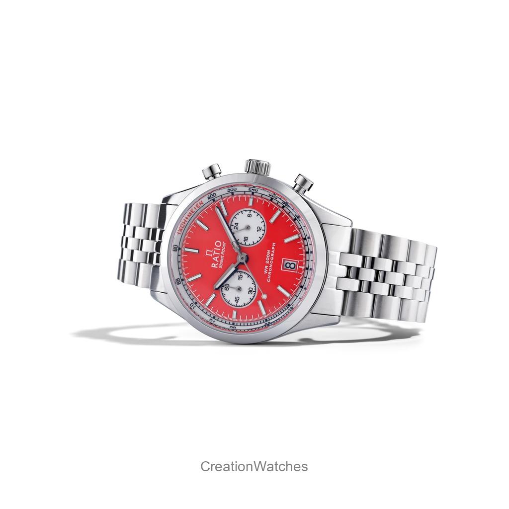 RATIO Часы Street Racer Chronograph RTC015 200M с циферблатом «обратная панда», лимитированная серия